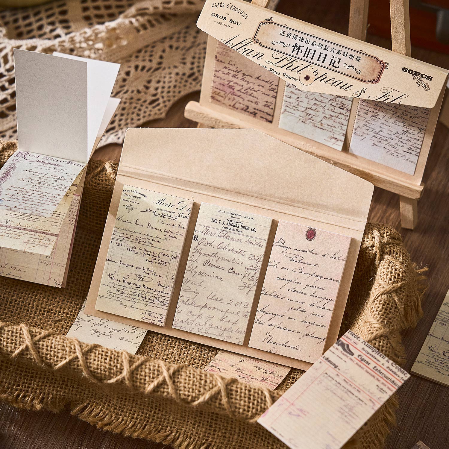 60 ชิ้น/แพ็ค Vintage วัสดุหนัง - Vintage Collectible Books บทวิจารณ์และราคา