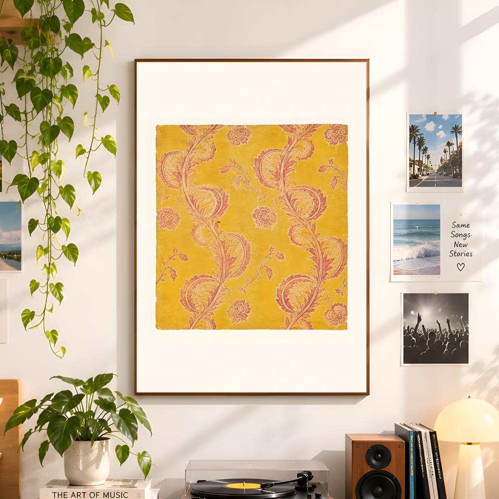 โปสเตอร์คอลเลกชันผ้าทอลายดอกไม - Vintage Collectible Posters บทวิจารณ์และราคา