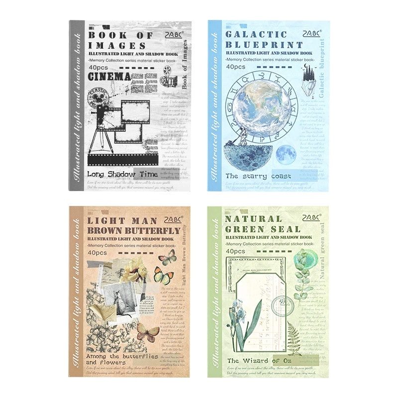 สมุดสติกเกอร์ภาพประกอบ 40 แผ่น - Vintage Collectible Books บทวิจารณ์และราคา